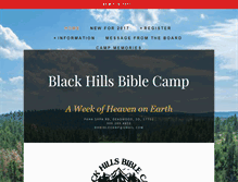 Tablet Screenshot of blackhillsbiblecamp.org
